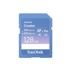 SanDisk Creator - Paměťová karta flash - 128 GB - Video Class V60 UHS-II U3 Class10 - SDXC UHS-II