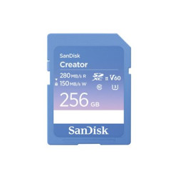 SanDisk Creator - Paměťová karta flash - 256 GB - Video Class V60 UHS-II U3 Class10 - SDXC UHS-II