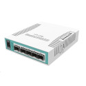 MikroTik Cloud Router Switch CRS106-1C-5S, 400MHz CPU, 128MB RAM,1xGLAN SFP, 5xSFP slot, vč. L5 licence