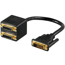 PREMIUMCORD Adapter DVI-D (24+1) male = 2x DVI-D (24+1) female
