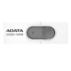 ADATA Flash Disk 64GB UV220, USB 2.0 Dash Drive, bílá šedá