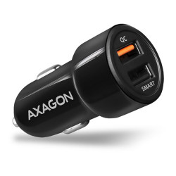 AXAGON PWC-QC5, QUICK a SMART nabíječka do auta, 2x port QC3.0 AFC FCP + 5V-2.6A, 31.5W