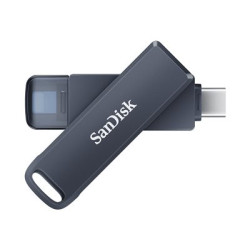 SanDisk Phone Drive - Jednotka USB flash - 256 GB - USB-C Lightning - metalická modrá