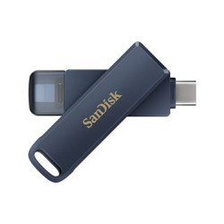 SanDisk Phone Drive - Jednotka USB flash - 128 GB - USB-C Lightning - metalická modrá