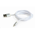GEMBIRD Kabel USB 2.0 Lightning (IP5 a vyšší) nabíjecí a synchronizační kabel, opletený, 1,8m, stříbrný, blis