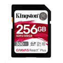 Kingston SDXC karta 256GB Canvas React Plus SDXC UHS-II 300R 260W U3 V90 for Full HD 4K 8K