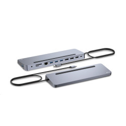 i-tec USB-C Metal Ergonomic 4K 3x Display Docking Station, PD 100W