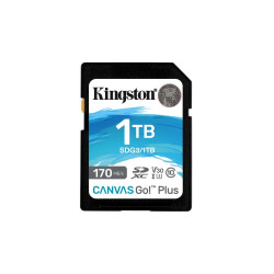 Kingston SDXC karta 1TB Canvas Go! Plus, R:170 W:90MB s, Class 10, UHS-I, U3, V30