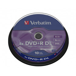 VERBATIM DVD+R DoubleLayer 8,5GB 8x 10pack spindle