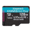 Kingston paměťová karta 128GB microSDXC Canvas Go Plus Gen4 C10 UHS-I U3