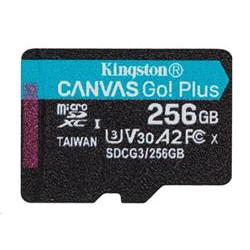 Kingston paměťová karta 256GB microSDXC Canvas Go Plus Gen4 C10 UHS-I U3