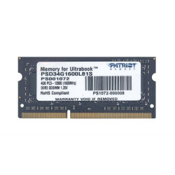 PATRIOT Ultrabook 4GB DDR3 1600MHz SO-DIMM CL11 PC3-12800