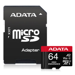 Adata High Endurance Micro SD 64GB UHS-I U3 Class 10 + Adaptér