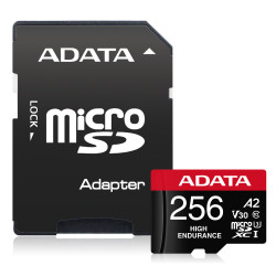Adata High Endurance Micro SD 256GB UHS-I U3 Class 10 + Adaptér