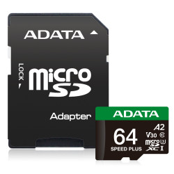 ADATA 64GB MicroSDXC UHS-I U3 V30 + adapter