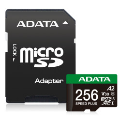 Adata Speed Plus Micro SD 256GB UHS-I U3 Class 10 + Adaptér