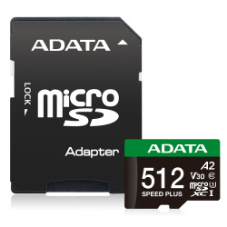 Adata Speed Plus Micro SD 512GB UHS-I U3 Class 10 + Adaptér