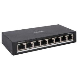 HiLook Powered by HIKVISION switch NS-0508 8x port 1000 Mbps RJ45 ports 1 Gbps Kov