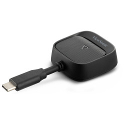 Viewsonic WPD-900 Wireless dongle (Tx + Rx) , USB-C power pass-through, casting: Peer to Peer, AirPlay (iOS), Miracast