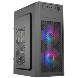 EUROCASE MidT ML N6-530B ARGB bez zdroje 2x USB 3.0 USB-C černá