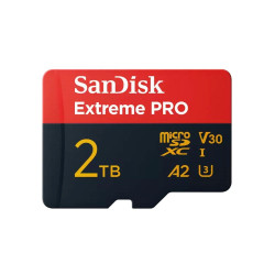 SanDisk micro SDXC karta 2TB Extreme PRO (250 MB s A2 UHS-I U3 V30) + adaptér