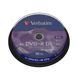 VERBATIM DVD+R(10-pack) Double layer 8x 8.5GB spindle