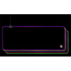 Gembird Podložka pod myš látková černá, MP-GAMELED-L, USB, RGB podsvícení, herní, 300x800mm