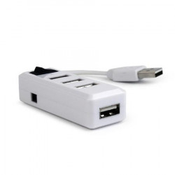 Gembird USB hub 2.0, 4 port, vypínač, bílý