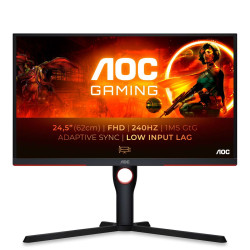 AOC 25G3ZM-BK LCD VA/PVA/MVA 24,5" 1920 x 1080 0,5ms 300nitů 3 000:1 240Hz   Pivot   Černo - červená