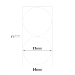 Niimbot štítky R 14x28mm 220ks WhiteRound B pro D11 a D110