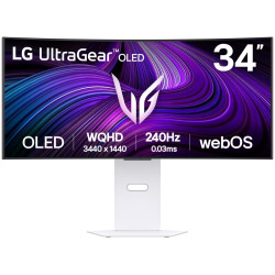 LG monitor zakřivený 34GX90SA-W 34 " OLED 3440x1440 21:9 275cd m2 240 HZ 0,03ms DP HDMI USB-C LAN 7Wx2 výškově stav.