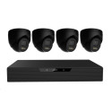 N85P4 HOME NVR PoE recorder + 4x black camera, 3K+ (5 MPx) resolution, set