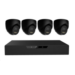 N85P4 HOME NVR PoE recorder + 4x black camera, 3K+ (5 MPx) resolution, set
