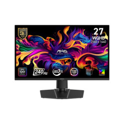 MSI MAG 271QP QD-OLED X24 gaming monitor 26,5" QD-OLED 2560x1440 (WQHD) 240Hz 0,03ms 2xHDMI DP Výšk.nast. Pivot