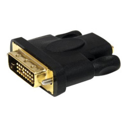 StarTech.com HDMI to DVI-D Video Cable Adapter - F M - HD to DVI - HDMI to DVI-D Converter Adapter (HDMIDVIFM) - Video adaptér - dva spoje - HDMI se zdírkami (female) do DVI-D s piny (male) - cerná - pro P N: HDMM1MP, HDMM2MP, HDMM3MP, RKCOND17HD, SV231DHU34K6, SV231HU34K6, SV431HU34K6