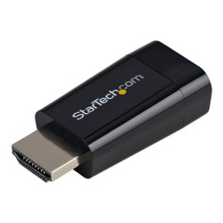 StarTech.com Compact HDMI to VGA Adapter Converter - Ideal for Chromebooks Ultrabooks & Laptops - 1920x1200 1080p - Video adaptér - HDMI s piny (male) do HD-15 (VGA) se zdírkami (female) - 4.5 cm - cerná - aktivní - pro P N: DKT30CSDHPD3, SV211HDUC, SV221HUC4K