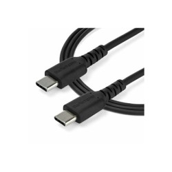 StarTech.com 1m USB C Charging Cable, Durable Fast Charge & Sync USB 2.0 Type C to USB C Laptop Charger Cord, TPE Jacket Aramid Fiber M M 60W Black, Samsung S10, S20 iPad Pro MS Surface - Heavy Duty and Rugged - USB kabel - 24 pin USB-C (M) rovné do 24 pin USB-C (M) rovné - Thunderbolt 3 USB 2.0 - 1 m - cerná - pro P N: CDP2HDUACP2, SECTBLTDT