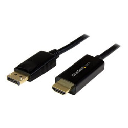 StarTech.com 3 ft (1 m) DisplayPort to HDMI Adapter Cable - 4K DisplayPort to HDMI Converter Cable - Computer Monitor Cable (DP2HDMM1MB) - Kabel adaptéru - DisplayPort s piny (male) do HDMI s piny (male) - 1 m - cerná - podporuje 4K - pro P N: TB3DK2DPPD, TB3DK2DPPDUE, TB3DK2DPW, TB3DK2DPWUE, TB3DKDPMAW, TB3DKDPMAWUE