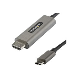 StarTech.com 3ft (1m) USB C to HDMI Cable 4K 60Hz with HDR10, Ultra HD USB Type-C to 4K HDMI 2.0b Video Adapter Cable, USB-C to HDMI HDR Monitor Display Converter, DP 1.4 Alt Mode HBR3 - Thunderbolt 3 Compatible (CDP2HDMM1MH) - Kabel adaptéru - 24 pin USB-C s piny (male) do HDMI s piny (male) - 1 m - cerná - podporuje 4K, aktivní