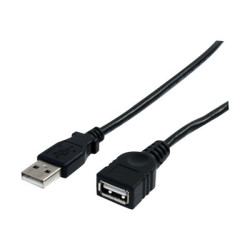 StarTech.com 6 ft Black USB 2.0 Extension Cable A to A - M F - USB extension cable - USB (M) to USB (F) - USB 2.0 - 6 ft - black - USBEXTAA6BK - Prodlužovací šnura USB - USB (M) do USB (F) - USB 2.0 - 1.8 m - cerná - pro P N: 35FCREADBK3, ICUSB2321F, ICUSB232V2, LTUB1MBK, MSDREADU2OTG, ST4200MINI2, UUSBOTG