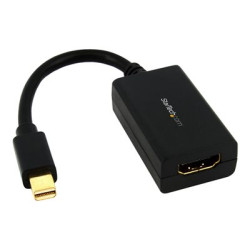 StarTech.com Mini DisplayPort to HDMI Adapter - 1080p - Thunderbolt Compatible - Mini DP Converter for HDMI Display or Monitor (MDP2HDMI) - Video adaptér - Mini DisplayPort s piny (male) do HDMI se zdírkami (female) - 76.2 mm - cerná - pro P N: DP2MDPMF3, DP2MDPMF6IN