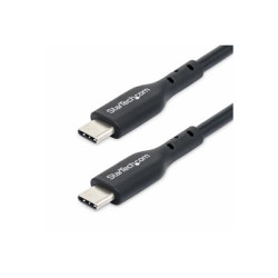 StarTech.com 1m (3ft) USB C Charging Cable, USB-C Cable, USB 2.0 Type-C Laptop Charger Cord, 60W 3A Power Delivery, TPE Jacket, USB-C Data Transfer Cable, M M - USB kabel - 24 pin USB-C (M) do 24 pin USB-C (M) - USB 2.0 - 5 9 12 15 20 V - 3 A - 1 m - USB Power Delivery (60W) - cerná
