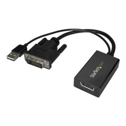StarTech.com DVI to DisplayPort Adapter - USB Power - 1920 x 1200 - DVI to DisplayPort Converter - Video Adapter - DVI-D to DP (DVI2DP2) - Video adaptér - dva spoje - DVI-D (M) do DisplayPort (F) - USB napájení