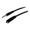 StarTech.com 2m 3.5mm 4 Position TRRS Headset Extension Cable - M F - audio Extension Cable for iPhone (MUHSMF2M) - Prodlužovací kabel náhlavní soupravy - 4 pólový mini jack s piny (male) do 4 pólový mini jack se zdírkami (female) - 2 m - cerná - pro P N: MUYHSFMM, MUYHSMFF, MUYHSMFFADW, SV211DPUA, SV211DPUA4K, SV211HDUA4K