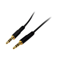 StarTech.com 3.5mm Audio Cable - 10 ft - Slim - M M - AUX Cable - Male to Male Audio Cable - AUX Cord - Headphone Cable - Auxiliary Cable (MU10MMS) - Audio kabel - mini-phone stereo 3.5 mm s piny (male) do mini-phone stereo 3.5 mm s piny (male) - 3 m - cerná - pro P N: KITBXAVHDPEU, KITBXAVHDPNA, KITBXAVHDPUK, KITBXDOCKPEU, KITBXDOCKPNA, KITBXDOCKPUK