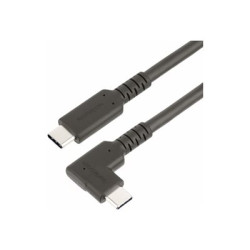 StarTech.com 3ft (1m) Rugged Right Angle USB-C Cable, USB 10 Gbps, USB C to C Data Transfer Cable, 4K 60Hz DP Alt Mode, 100W Power Delivery - 90 Degree USB-C Cable (RUSB31CC1MBR) - USB kabel - 24 pin USB-C (M) rovné do 24 pin USB-C (M) pravoúhlý - USB 3.2 Gen 2 - 1 m - drsný, podpora 4K60Hz, pasivní - cerná