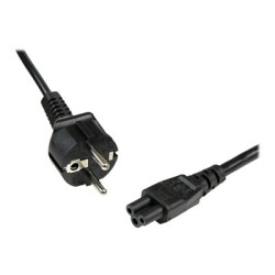 StarTech.com 2m (6ft) Laptop Power Cord, EU Schuko to C5, 2.5A 250V, 18AWG, Notebook Laptop Replacement AC Cord, Printer Power Brick Cord, Schuko CEE 7 7 to Clover Leaf IEC 60320 C5 - Laptop Charger Cable - Elektrický kabel - IEC 60320 C5 do power CEE 7 7 (M) - AC 250 V - 2 m - cerná