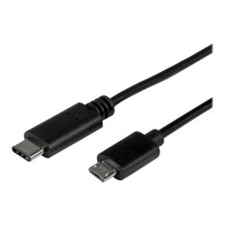 StarTech.com USB C to Micro USB Cable - 0.5m - M M - Thunderbolt 3 Compatible - Micro USB Cord -USB Type C to Micro USB Cable (USB2CUB50CM) - USB kabel - 24 pin USB-C (M) do Micro USB typ B (M) - USB 2.0 - 50 cm - cerná