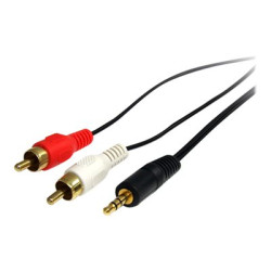 StarTech.com 3 ft Stereo Audio Cable - 3.5mm Male to 2x RCA Male - heaDPhone jack to RCA - Mini jack to RCA - 3.5mm to RCA (MU3MMRCA) - Audio kabel - mini-phone stereo 3.5 mm s piny (male) do RCA x 2 s piny (male) - 92 cm - cerná - pro P N: HD202A, ST121HDBTSC, ST12MHDLAN4R, ST12MHDLNHK, ST12MHDLNHR, ST222HDBT, VID2HDCON2