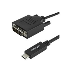 StarTech.com USB-C to DVI Cable - 6 ft 2m - 1080p - 1920x1200 - USB-C DVI Monitor Cable - USB C Cable - Computer Monitor Cable (CDP2DVIMM2MB) - USB DVI cable - 24 pin USB-C (M) do DVI-D (M) - Thunderbolt 3 USB 3.1 - 2 m - podpora 1920 x 1200 (WUXGA) - cerná - pro P N: TB4CDOCK